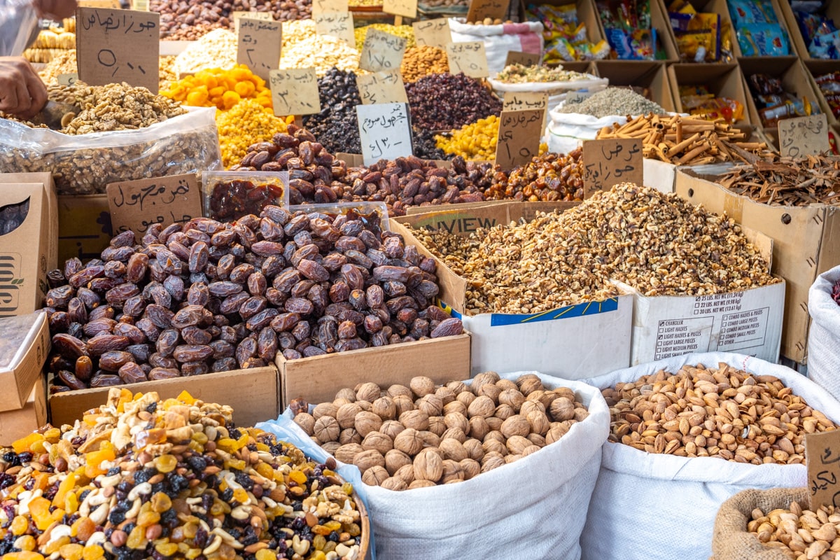 produits dans le souk d'Amman