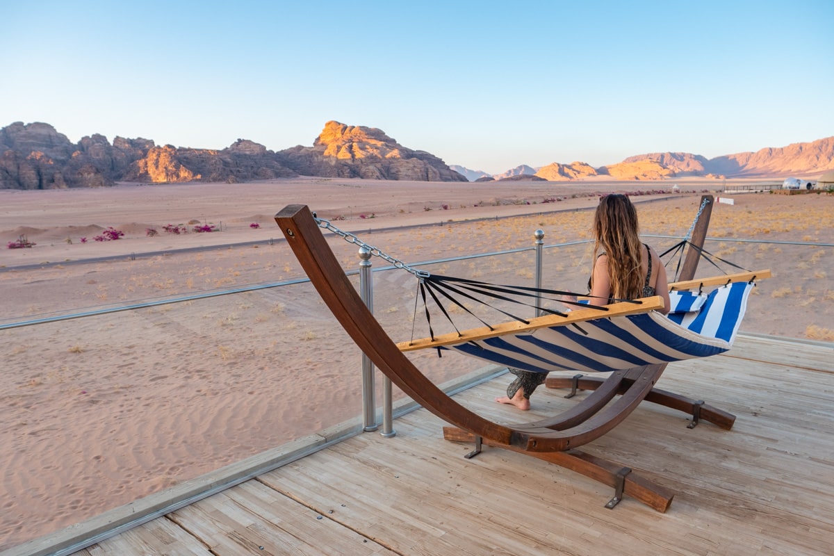 Hamac au bubble luxotel, Jordanie