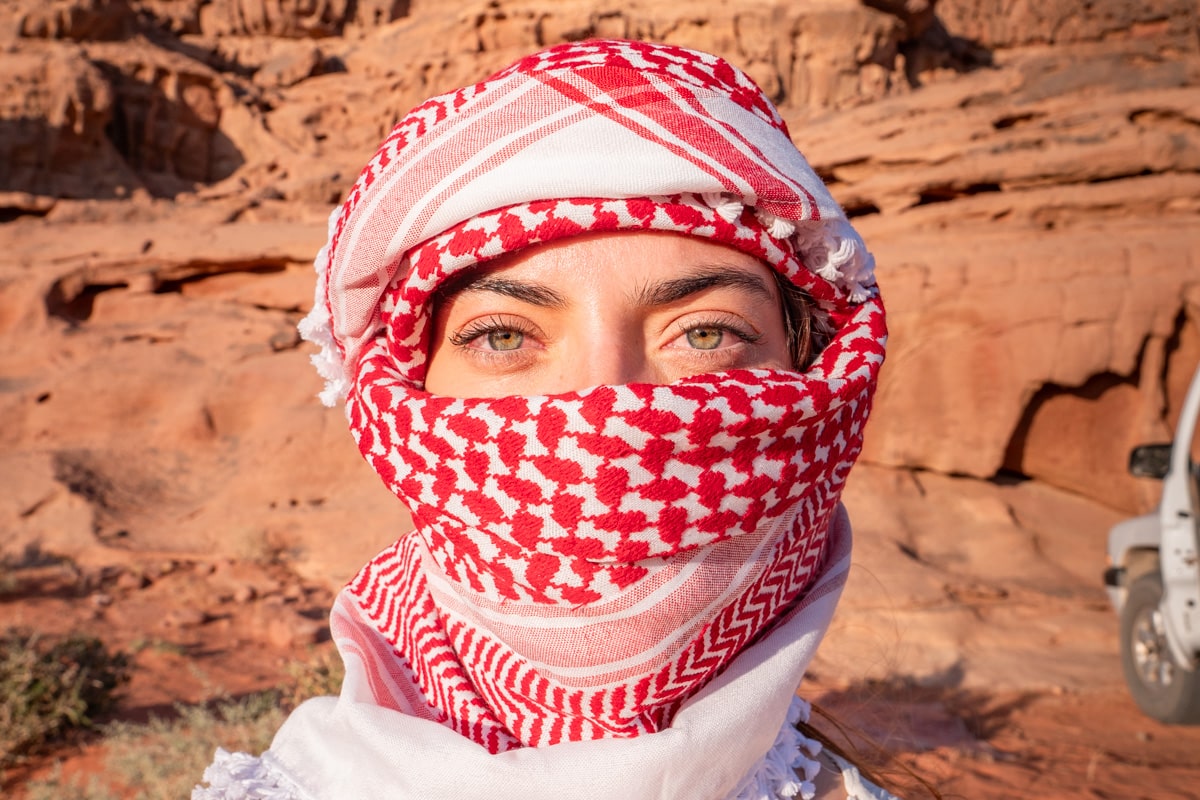 visage avec keffieh