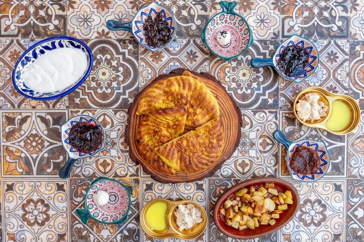 Plats au restaurant d'Ajloun