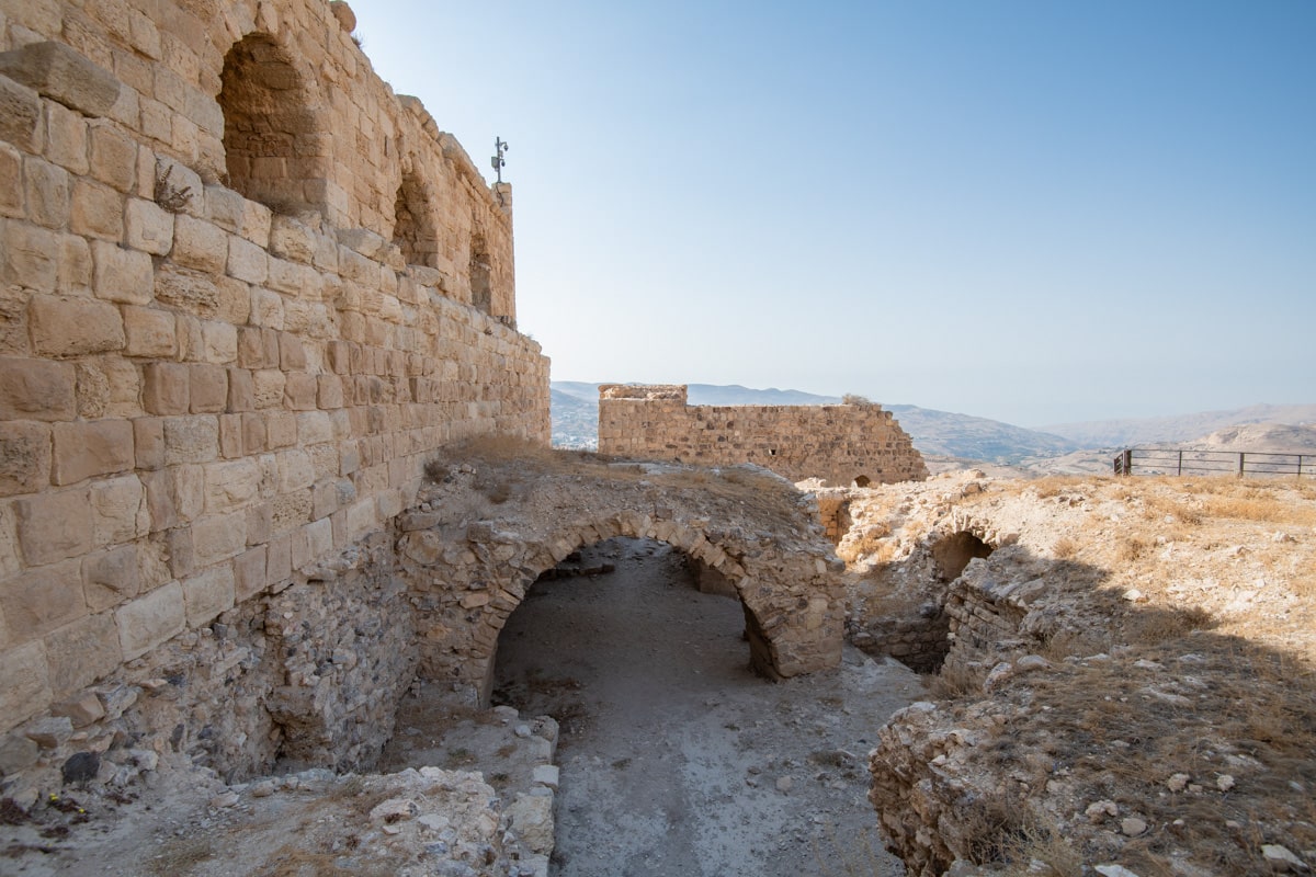 ruines à Kerak en Jordanie