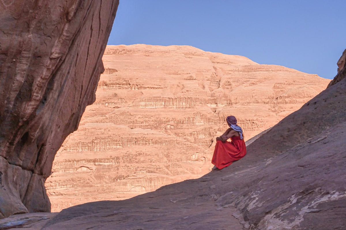 Arche dans le désert du Wadi Rum