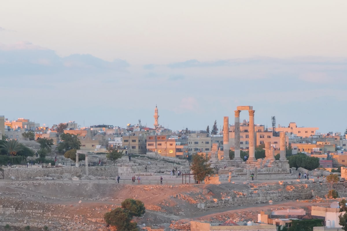 Citadelle d'Amman au loin