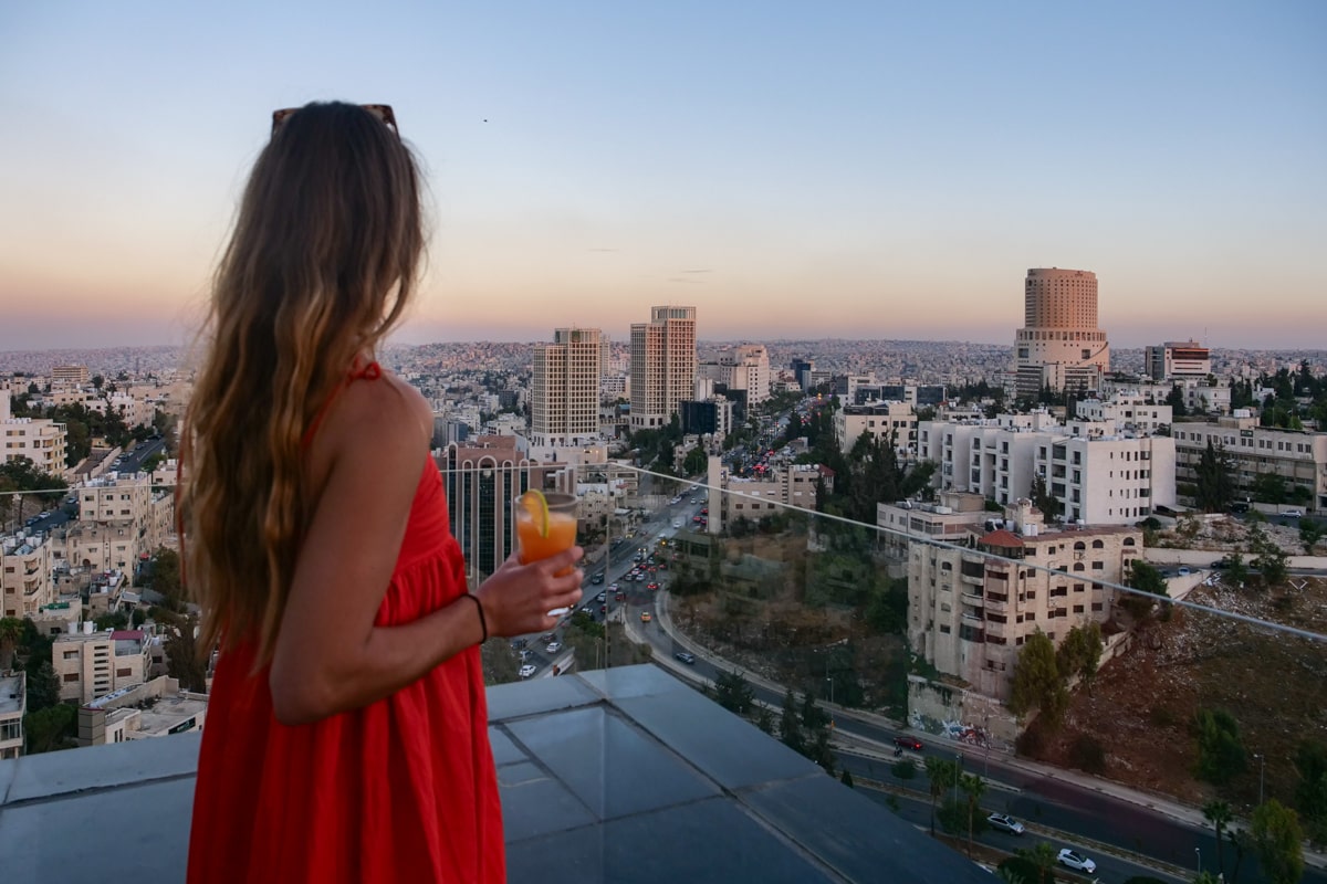 Verre sur un rooftop